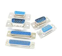 GUYTRM 5PCS DB Connector Pin Board Socket DP9 DP15 DP25 DP37 Male And Female RS232 Serial Welded Plate DB9 DB15 DB25 DB37 lingli(Female Insert,DP9)