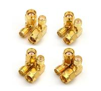 GUYTRM Adapter 90 Degree Coaxial Male To Female Connector Right Angle 2G/3G/4G Antenna/Extension lingli(Type 4,100PCS)