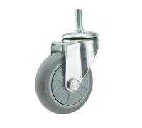 GUYTRM Caster Wheels Heavy Duty 3/4/5 Inch Lock Trolley Rotary Casters Cart Wheel High Load Industrial Wheelbarrow Carrier Rubber Wheel lingli(1pcs swivel wheel,4 inch)