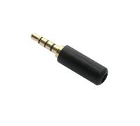 GUYTRM Copper 3/4 Pole 3.5MM Plug Male Headphone Jack with Clip 3.5MM Stereo Audio Connector 4mm Cable Adapter lingli(4 Sections Black,5PCS)