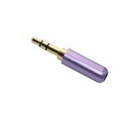 GUYTRM Copper 3/4 Pole 3.5MM Plug Male Headphone Jack with Clip 3.5MM Stereo Audio Connector 4mm Cable Adapter lingli(3 Sections Purple,5PCS)