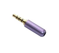 GUYTRM Copper 3/4 Pole 3.5MM Plug Male Headphone Jack with Clip 3.5MM Stereo Audio Connector 4mm Cable Adapter lingli(4 Sections Purple,5PCS)