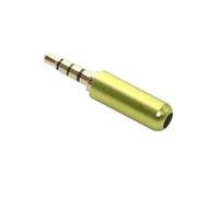 GUYTRM Copper 3/4 Pole 3.5MM Plug Male Headphone Jack with Clip 3.5MM Stereo Audio Connector 4mm Cable Adapter lingli(4 Sections Green,5PCS)