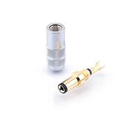 GUYTRM Copper Plated Gold 5.5 X 2.5/5.5 X 2.1/4.0x1.7/3.5 X 1.3 Power Plug Jack Male Weld Connector Linear Power Output lingli(5.5-2.5mm)