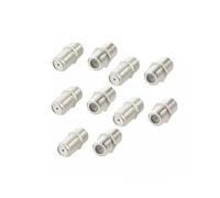 GUYTRM Practical Adapter Connector Metal Female F/F Jack RG6 Coaxial Cable Connector Terminals TV lingli(50pcs)