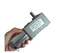 GUYU Gear Motor 600JSX-4468 7144 Square Turbo-Worm Reduce Box Self-Lock 12V 24V High Torque Speed 1/5/10/15/30/60/100RPM Single Shaft YUGU(10RPM-24V)