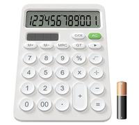 GUYUCOM Desktop Calculator, 12-Digit LCD Calculator with Sensitive Buttons and Solar & Battery Dual Power for Office School Home, Standard Version