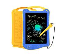 GUYUCOM Drawing Tablet, Toddler Toys for 2 3 4 5 6 Year Old Boys Girl Gift, Colored Drawing Tablet for Kids Travel Activities Toy, Yellow/Blue