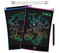 GUYUCOM Kids Toys for 2 3 4 5 Years Old, 8.5 inch Drawing Pad Girls Toy, 2 Pack LCD Drawing Tablet for Kids Colorful, Children Toy Toddler Travel Holiday Essentials for Christmas Birthday (Blue&Pink)