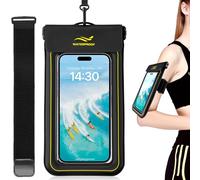 Guzack Waterproof Phone Pouch for Swimming, 2 in 1 Waterproof Phone Holder Bag Armband for iPhone 16/15/14 13 Pro Max Samsung S25/24/23 Ultra Huawei IPX8 Floating Underwater Phone Cases up to 7”