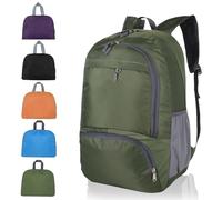 GUZHAIREN 30L Ultra Lightweight Foldable Backpack, Hiking Daypack Rucksack, Packable Unisex Water Resistant Walking Backpack for Outdoor Sports, Hiking, Travelling, Walking, Camping (Green)
