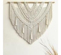 guzhiou Large Macrame Wall Hanging, Boho Woven Tapestry Decor Art, 43"x40"