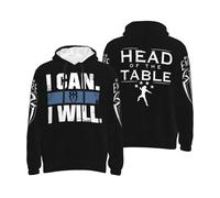 GUZNILNOA Men's The Table Head Reigns Roman All-over Print Hoodie Trendy And Personalized Sweatshirt Travel And Sports Hoodies Multicolor L