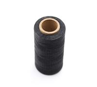 GUZON DIY Hand Work Waxed Lacing Tape Flat Leather Thread, 260m Spool Black
