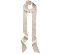 GUZOSJO Solid Color Long Neckerchief Pure Skinny Scarf Necktie Handbag Wrap Handle Satin Belt, Apricot, Large