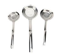 Guzziker 304 Stainless Steel Mesh Scoop for Soups and Stews | Set of 3 Stainless Steel Mesh Skimming Spoons for Removing Fat & Foam from Soups in the Kitchen