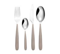 Guzzini 122900158 Set 24 Cutlery, Stainless Steel, Beige (Taupe)