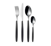 Guzzini Black 24 Piece Cutlery Set My Fusion,16.8x7.5x25.5 cm
