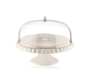 Guzzini Cake Stand with bell-1994 Cake Stand with Bell White 0