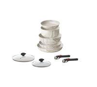 Guzzini ChefLine Marble Made in Italy Set of 9 Pieces: 3 Pans (20 cm, 24 and 28 cm), Saucepan (20 cm), Wok (24 cm), 2 Lids and 2 Removable Handles