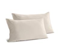 Guzzini Classic - 2 Pillow Cases for Bed 50 x 80 cm in 100% Cotton Percale OekoTex Certified Fresh and Breathable, Cushion Cover with 15 cm Flap, Delicate, Soft and Cosy Bedding