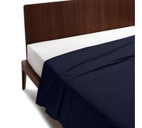 Guzzini Classic - Double Bed Sheets Cotton 240 x 280 cm, 100% OekoTex Certified Percale Fresh and Breathable, Double Flat Sheet for Soft and Durable Bedding