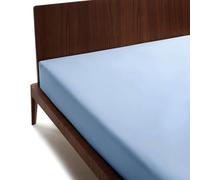 Guzzini Classic Double Fitted Sheet, 175 x 200 cm, 100% Cotton, OekoTex Certified Fresh and Breathable, Double Mattress Protector with Elastic Band, Fitted Bottom Sheet 30 cm