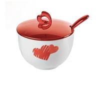 Guzzini Cups, SAN,PORCELAIN, Clear Red, 12.6x12.6x9.8 cm