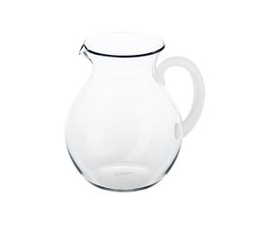 GUZZINI Dolcevita 64oz/2L Balloon Pitcher with Spout - Clear - 100% Recycled Plastic - Unbreakable & BPA-Free, Water Jug, Iced Tea Pitcher for Restaurant & Home