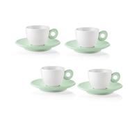 Guzzini - Everyday Set of 4 Espresso Cups with Saucers - Mauve Green - 081701243