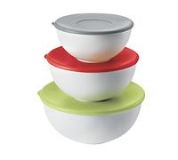 Guzzini Bowl, Grey/Red/Green, 24x24x11.2 cm