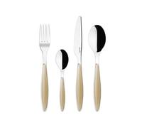 Guzzini - Feeling, 24-Piece Cutlery Set - Sand, 15.8 x 7.5 x h25.5 cm - 23000039