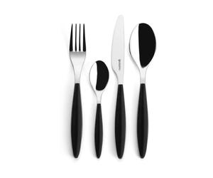 Guzzini Feeling cutlery set Black, 24 pieces