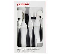 Guzzini Feelings 24-Piece Cutlery Set, Stainless Steel, Gray, 24 Items