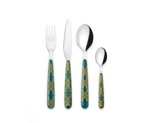 Guzzini - Fusion Set of 24 Cutlery - Emerald Green - 28195069, Smaragd