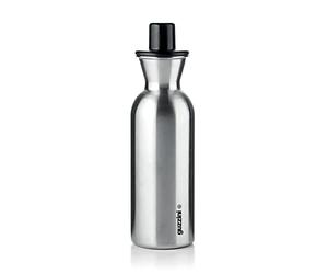 Guzzini - Kitchen Active Design, PERFECT DRESSING STEEL EDITION, Stainless Steel Oil/Vinegar Cruet - Black, Ø 6.5 x h22.5 cm | 500ml - 11720110