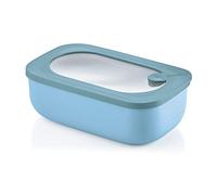 Guzzini Kitchen Active Design, Rectangular Airtight Container for Fridge/Freezer/Microwave Oven, Lunch Box-20 x 12 x h7 cm, 900 cc, PP|Tpr, Sky Blue Matte, 0