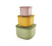 Guzzini - Kitchen Active Design, STORE&MORE BIO Set of 3 Deep Airtight Fridge/Freezer/Microwave Containers - Multicolour, 19,5 x19,5 x h12,3 cm | 750/1550/2800 cc - 17072652