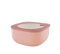 Guzzini - Kitchen Active Design, STORE&MORE BIO, Shallow Airtight Fridge/Freezer/Microwave Containers (L) - Peach Blossom Pink, 19,5 x 19,5 x h9,3 cm | 1900 cc - 170721251