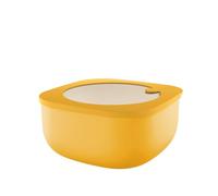 Guzzini - Kitchen Active Design, STORE&MORE BIO, Shallow Airtight Fridge/Freezer/Microwave Containers (L) - Mango Yellow, 19,5 x 19,5 x h9,3 cm | 1900 cc - 170721236