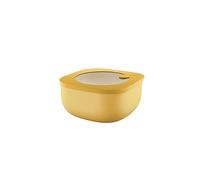 Guzzini - Kitchen Active Design, STORE&MORE BIO, Shallow Airtight Fridge/Freezer/Microwave Containers (M) - Mango Yellow, 16 x16 x h7,8 cm | 975 cc - 170720236