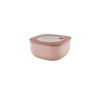 Guzzini - Kitchen Active Design, STORE&MORE BIO, Shallow Airtight Fridge/Freezer/Microwave Containers (M) - Peach Blossom Pink, 16 x16 x h7,8 cm | 975 cc - 170720251