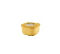 Guzzini - Kitchen Active Design, STORE&MORE BIO, Shallow Airtight Fridge/Freezer/Microwave Containers (S) - Mango Yellow, 12,2 x 12,2 x h6,8 cm | 450cc - 170719236