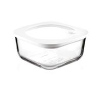 Guzzini - Kitchen Active Design, STORE&MORE GLASS, Leak-proof Glass Fridge/Freezer/Microwave Container (L) - Transparent, 19,5 x 19,5 x h9,3 cm | 1900 cc - 11330211