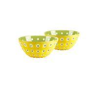 Guzzini - Set of 2 bowls cm. 12 'Le Murrine' (Saffron-White-Green Water Lily)