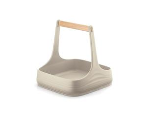 Guzzini Table Organizer, 100% post consumer recycled plastic, Clay, 22x22xh22.5 cm