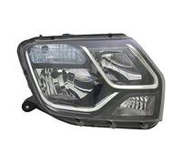 GV-ZONE headlight right side headlamp passenger side headlight assembly projector front light car lamp car light black lhd headlights compatible with dacia duster 2013 2014 2015 2016 2017- VP1622P