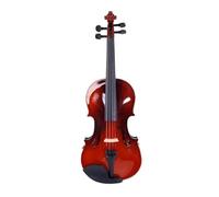 GV100 4/4 Acoustic Violin Case Bow Rosin Strings Tuner Shoulder Rest Natural