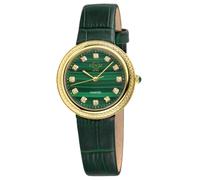 GV2 Women's Arezzo Swiss Quartz Diamond Genuine Italian Handmade Leather Watch in Green GV2 Green One Size