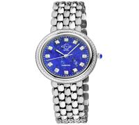 GV2 Arezzo Women's Diamond Blue Dial Watch in Silver GV2 Silver One Size